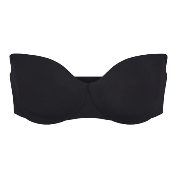 NWT SKIMS Smoothing Intimates Unlined Strapless Bra In Onyx Black Bra - Picture 6 of 10
